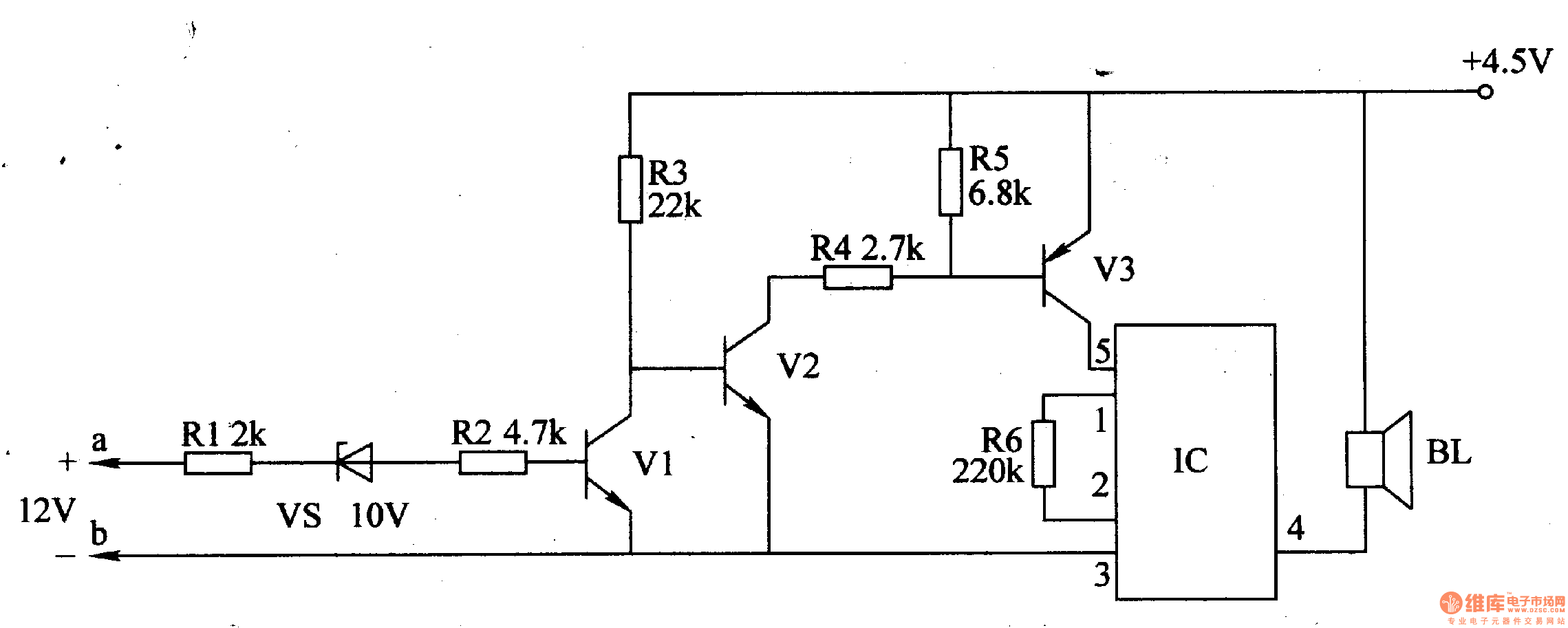 The automobile storage battery burglarproof alarm - Control_Circuit