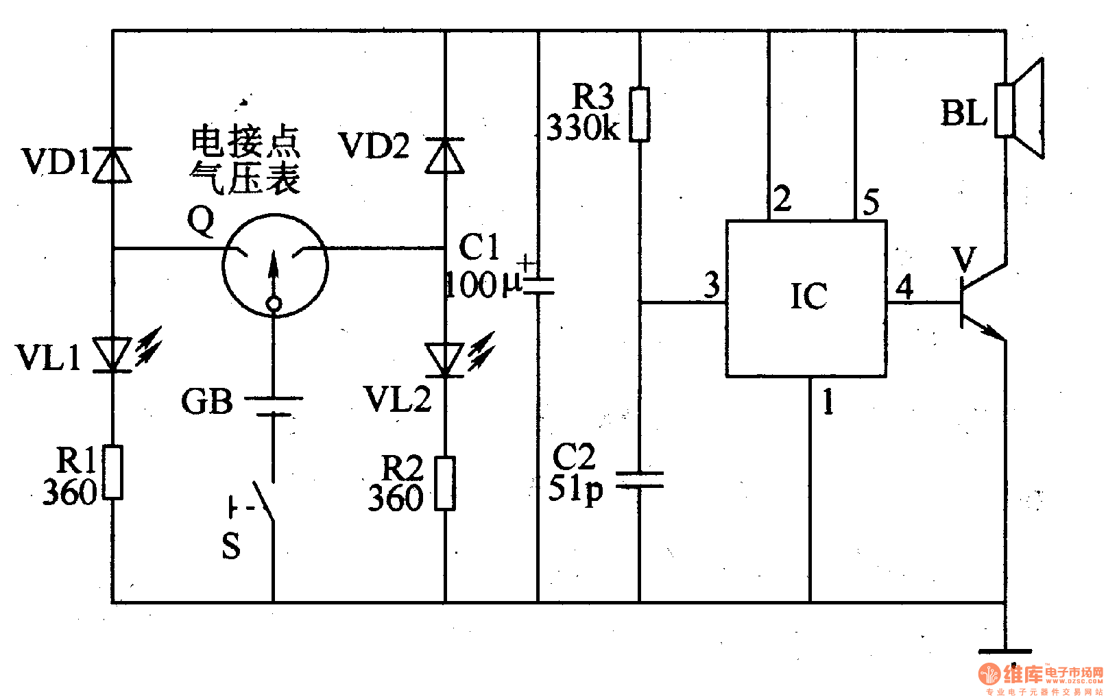 The pressure tank gas pressure exception alarm Signal_Processing