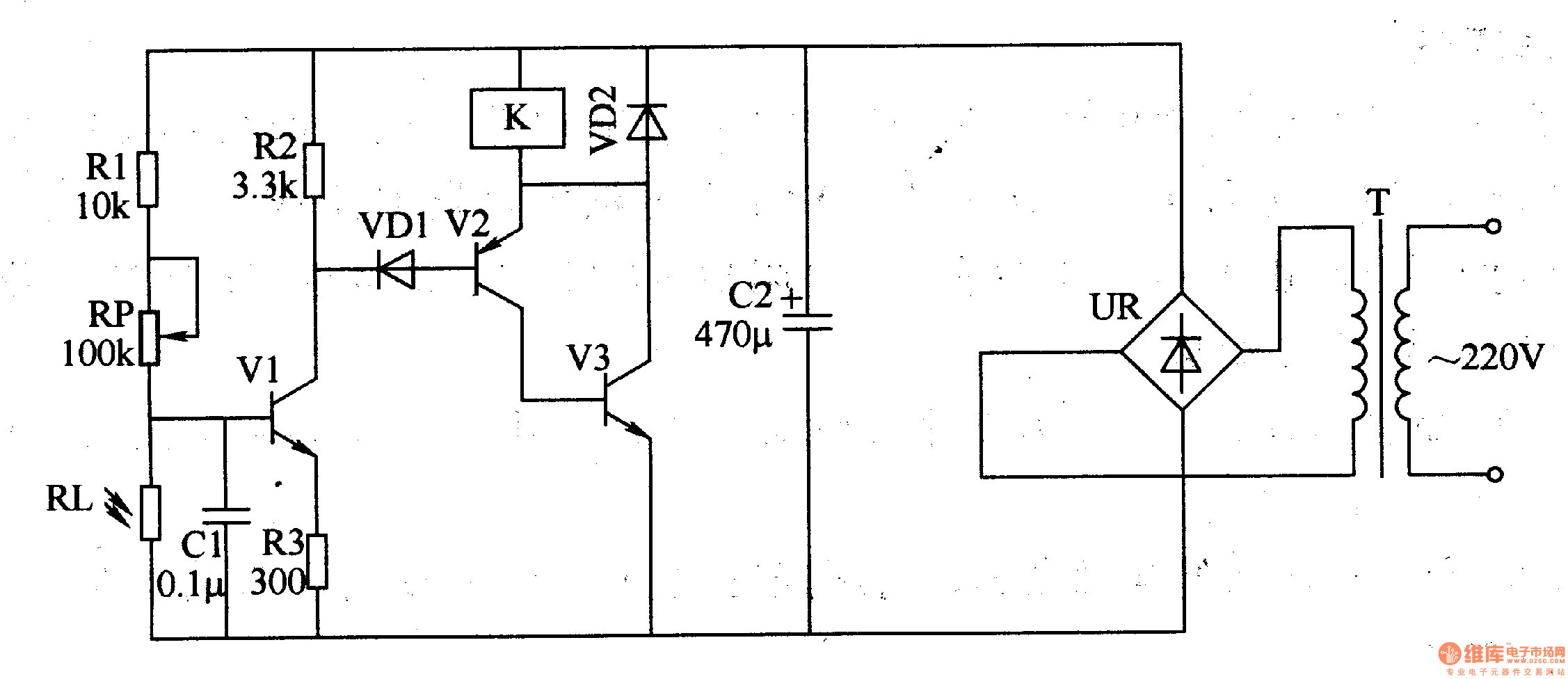 The light control safety switch Control_Circuit Circuit Diagram