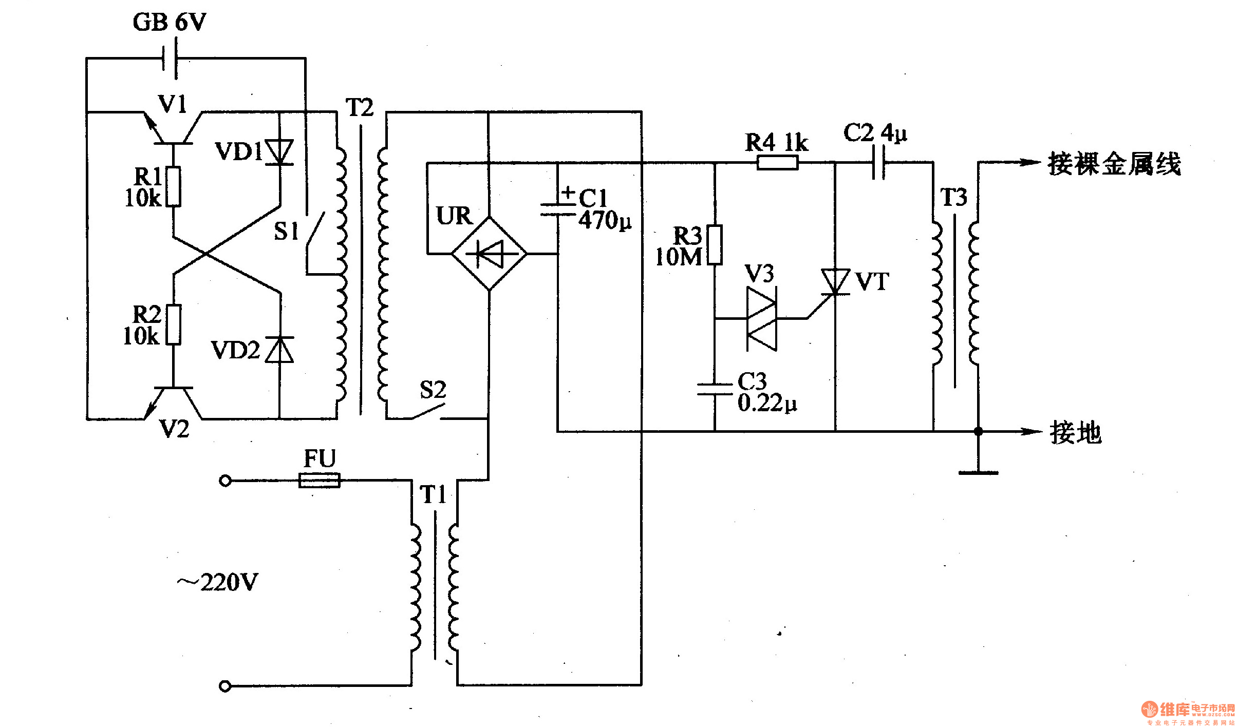 Electric fence control circuit 3 - Control_Circuit - Circuit Diagram