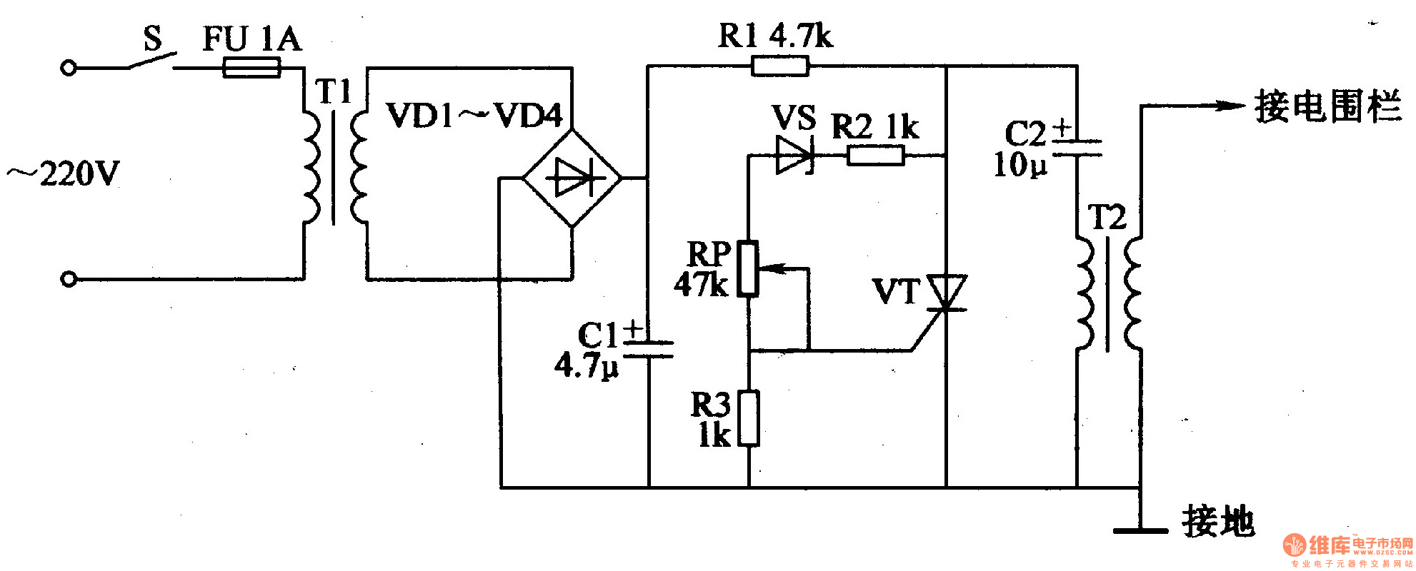 electric fence circuit diagram pdf