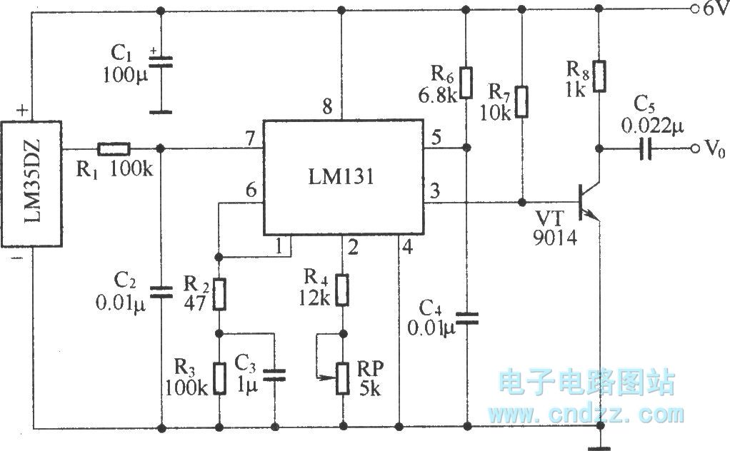 temperature detection, voltagefrequency switch circuit Signal