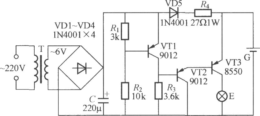 Power failure emergency lamp circuit(1) - LED_and_Light_Circuit