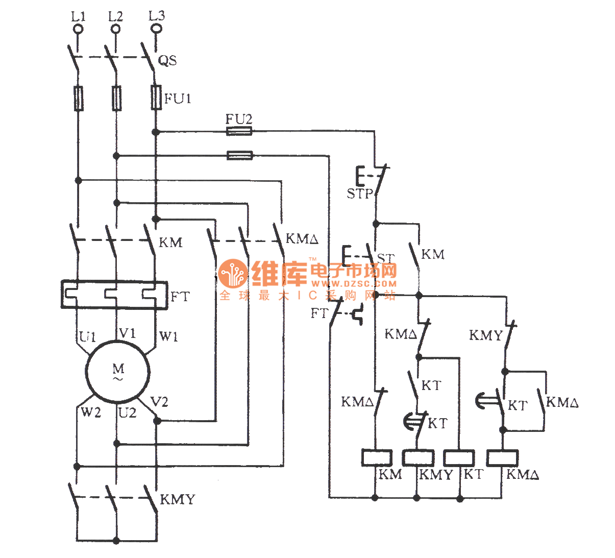 automatically switching circuit for preventing Y starter from starting