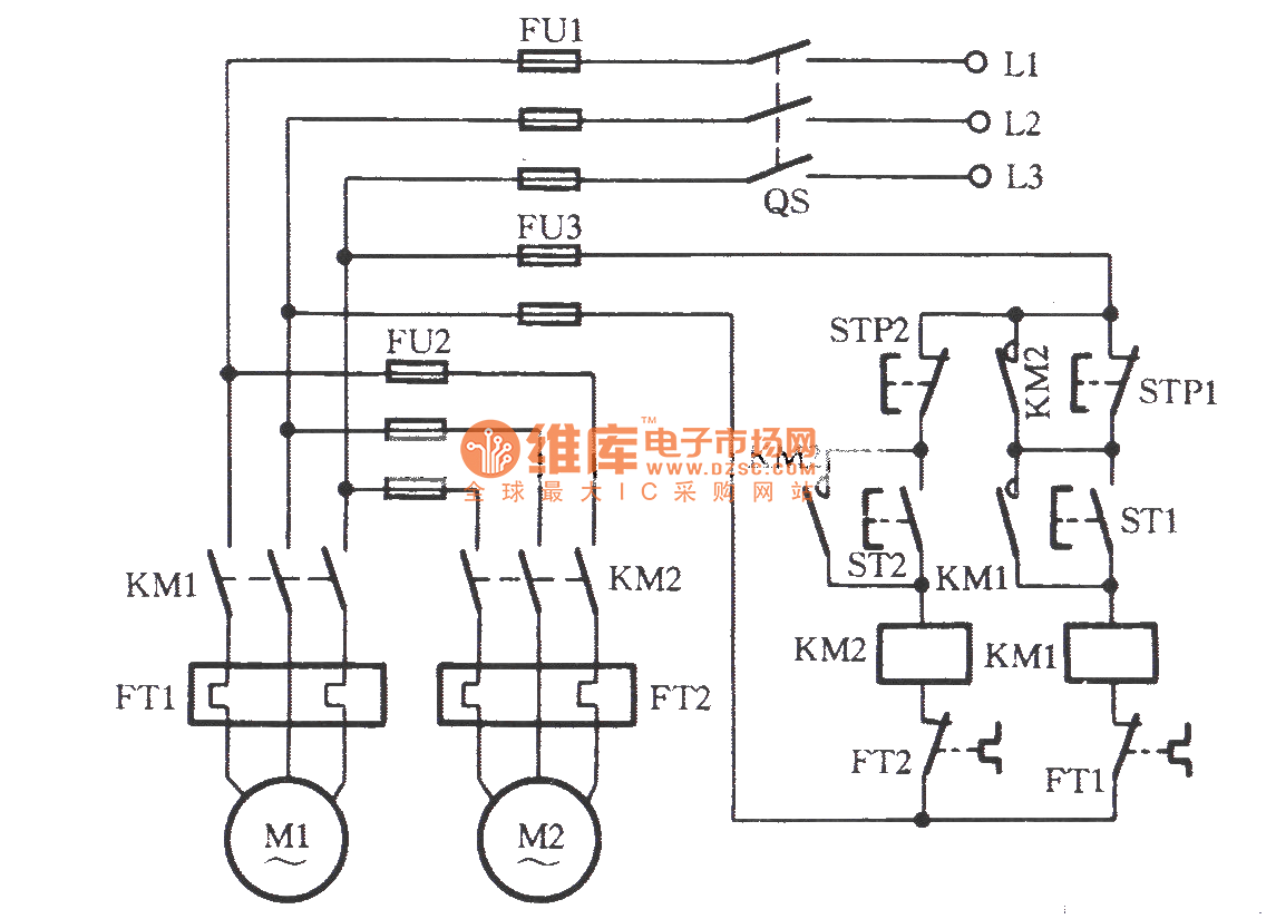 two electric motors for sequential parking circuit Relay_Control