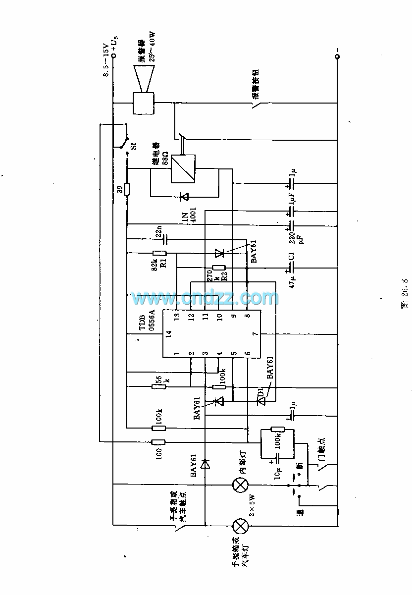 The burglarproof alarm circuit - Control_Circuit - Circuit Diagram