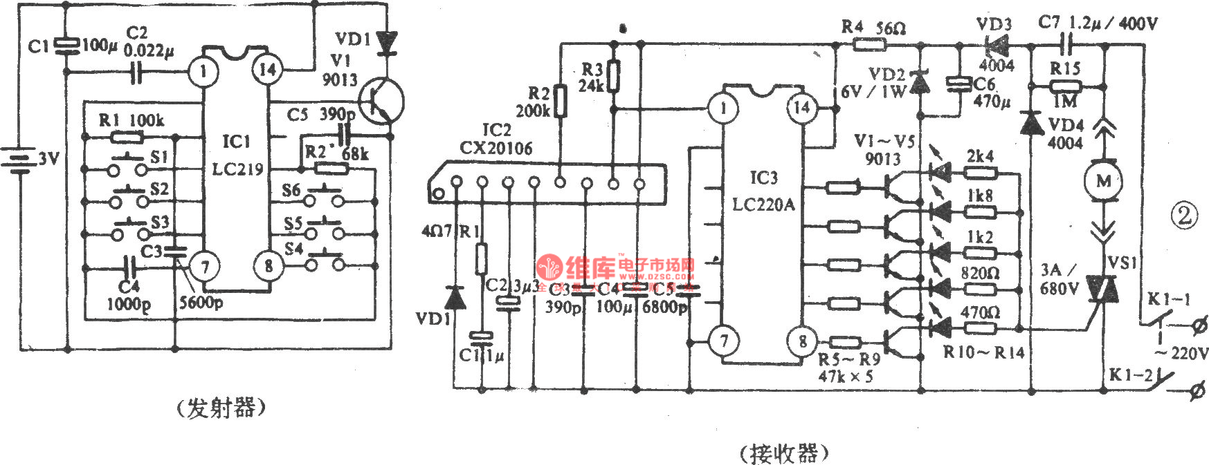 Ceiling Fan Infrared Remote Control Circuit 1 Remote Control Circuit Circuit Diagram Seekic Com