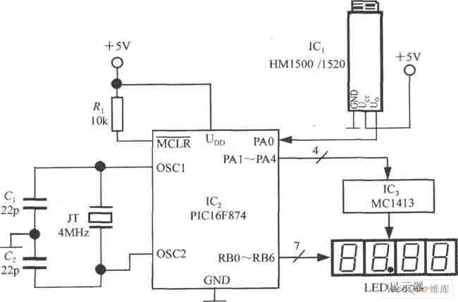 smart humidity gauge constituted by the humidity sensor and the ... Circuit Diagram