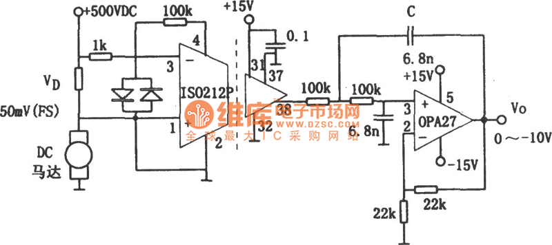 High-Voltage Isolating Current Detection Circuit (ISO212 And OPA27 ...