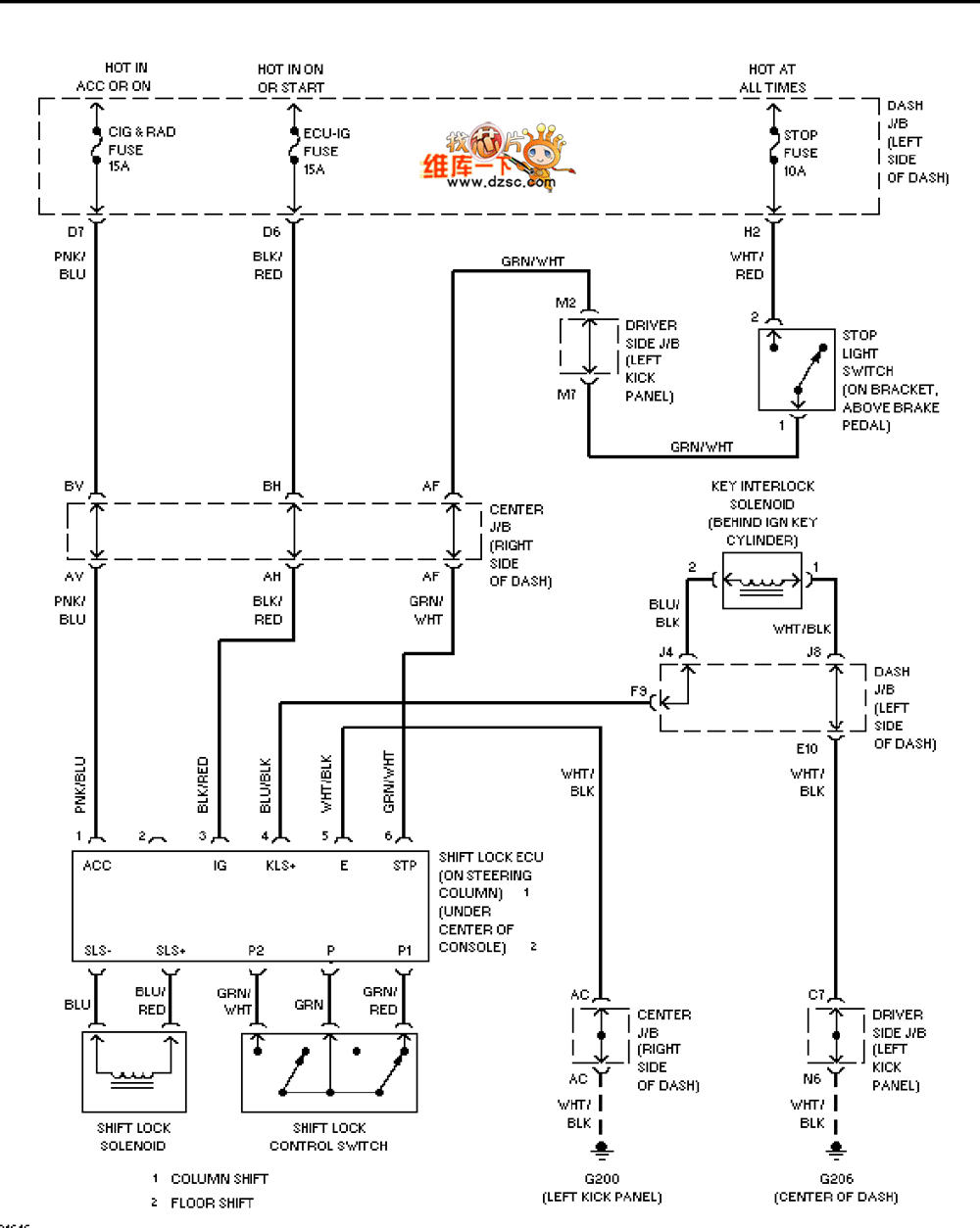 Toyota shift interlock circuit diagram Automotive_Circuit Circuit