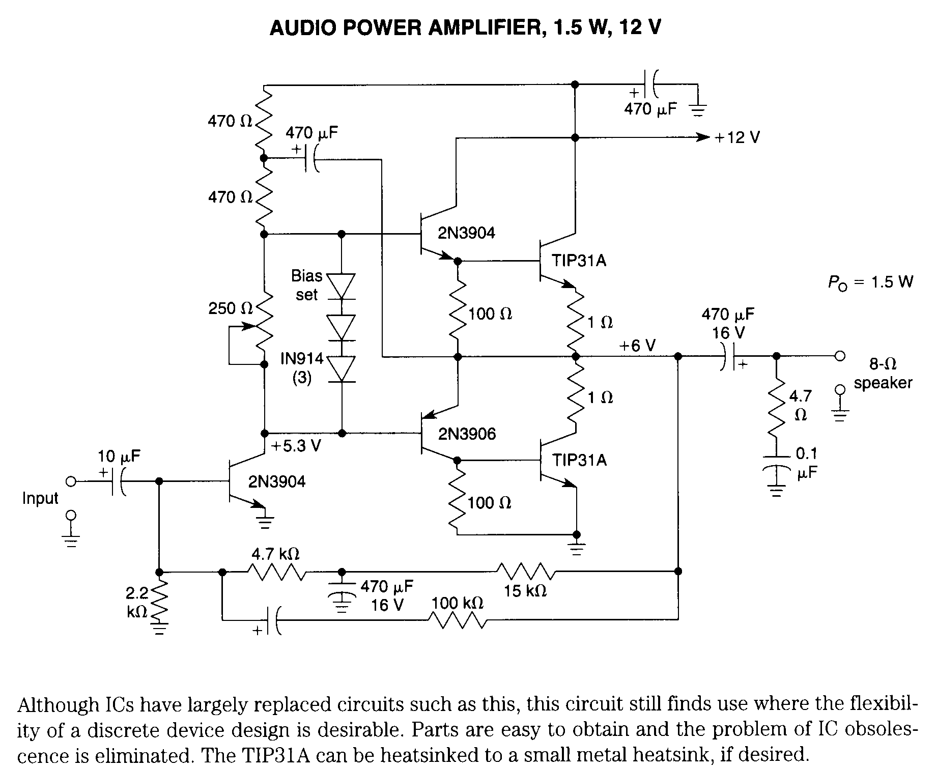 1.5w 12v audio amplifier - Amplifier_Circuit - Circuit ...