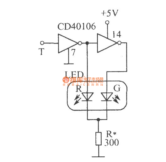 Logic level test circuit Measuring_and_Test_Circuit Circuit Diagram