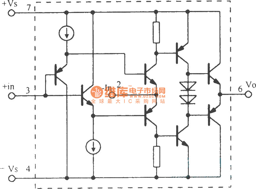 Highspeed current feedback operational amplifier circuit OPA603