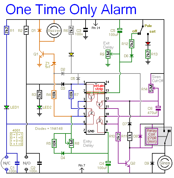 One Time Only Alarm - Control_Circuit - Circuit Diagram - SeekIC.com