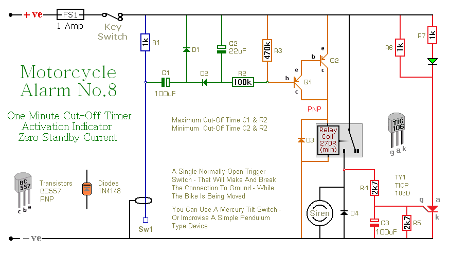 Motorcycle Alarm No.8 - Control_Circuit - Circuit Diagram - SeekIC.com