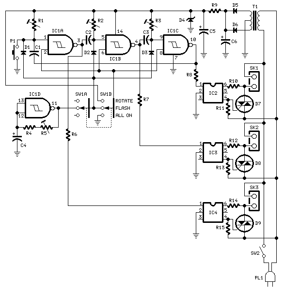 led light circuit diagram 230v