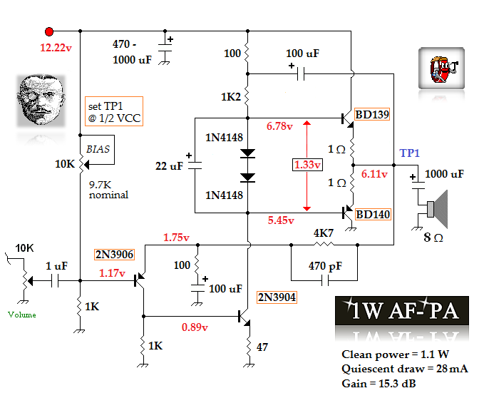 lower gain AF amp Amplifier_Circuit Circuit Diagram