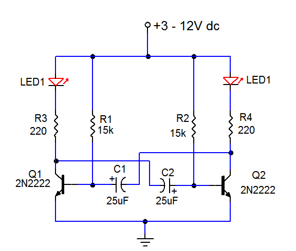 led light flasher circuit