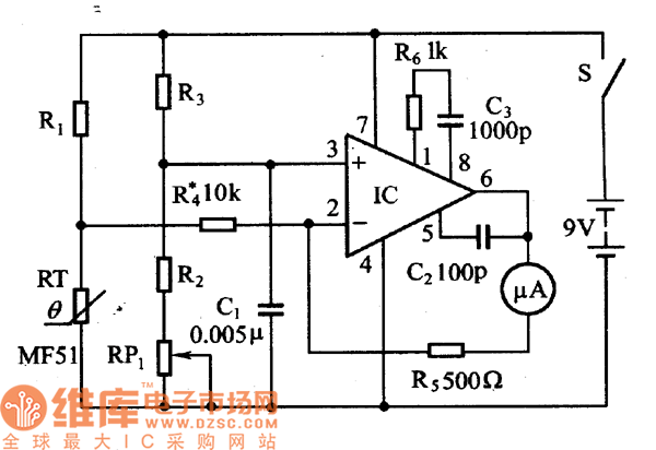Thermistor electronic thermometer circuit diagram ...