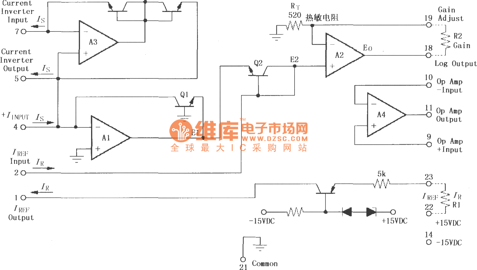 4127 logarithmic amplifier Amplifier_Circuit Circuit Diagram