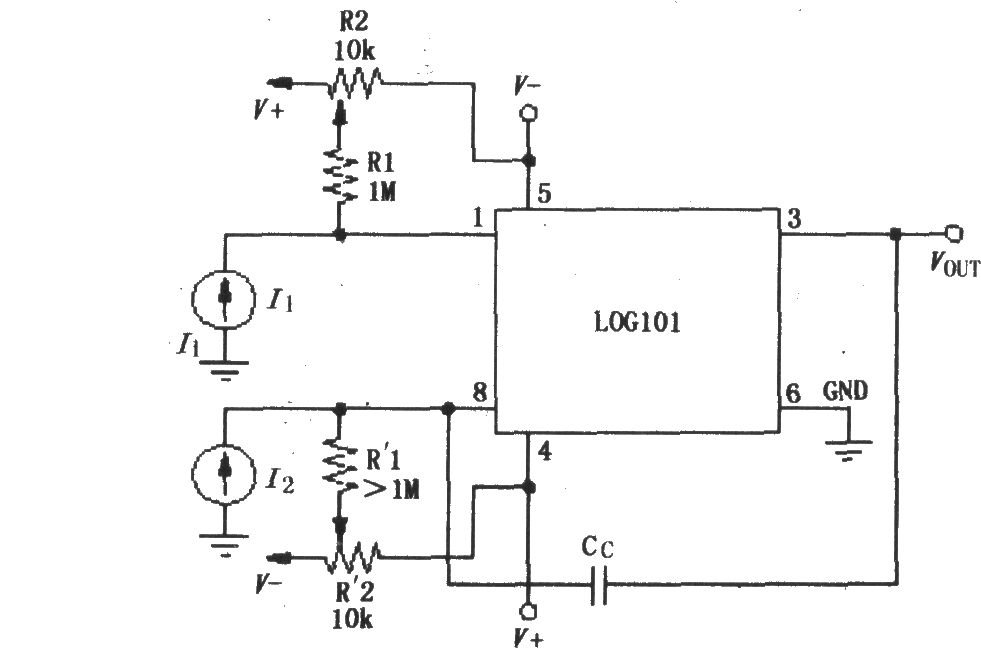 Drift zeroing circuit of logarithmic and logarithmic ratio amplifier