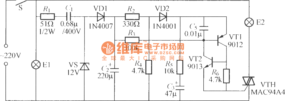 Single-switch multi-light control circuit (1) - Control_Circuit