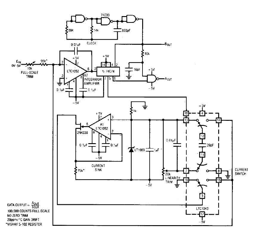 16 bit Analogue to Digital Converter LTC1052 AD_converter AD_DA