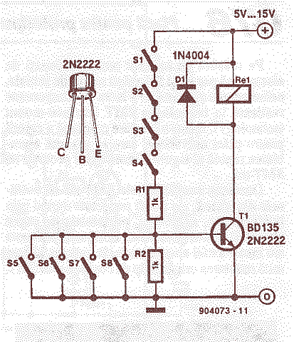 The simplest Electronic Door Lock - Electrical_Equipment_Circuit