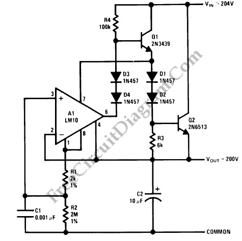 Direct High Voltage DC Regulator - Power_Supply_Circuit - Circuit