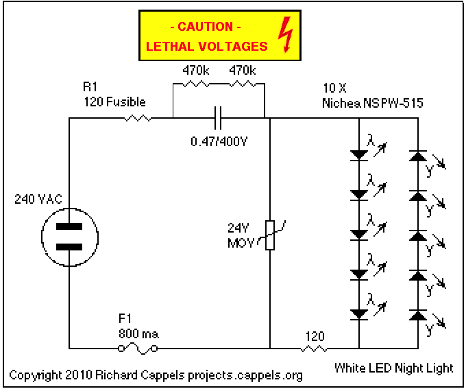 White Led Flood Lamp Circuit Schematic