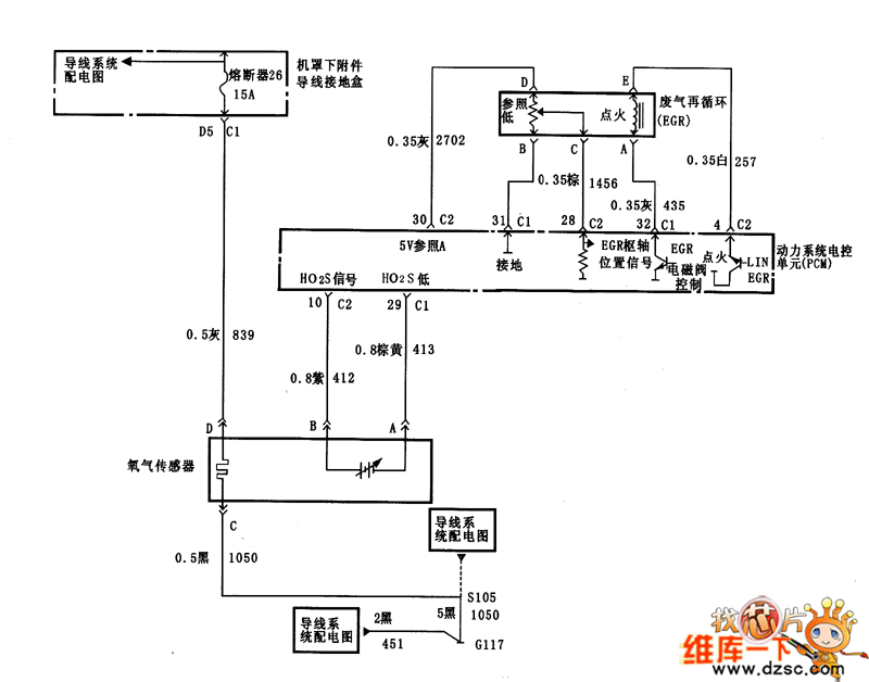 Regal HO2X, EGR and PCM control circuit diagram Power_Supply_Circuit