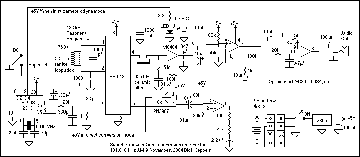 Superhet/Direct Conversion AM receiver - Signal_Processing - Circuit