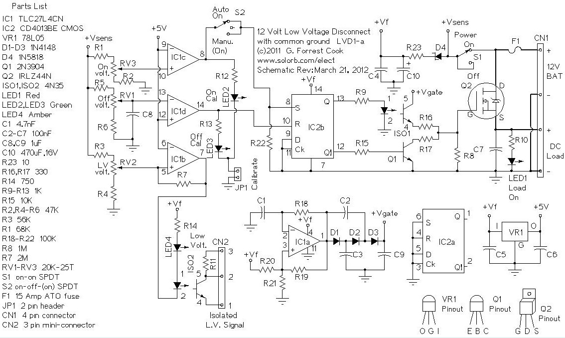 LVD1 - 12 Volt 15 Amp Low Voltage Disconnect - Basic ...