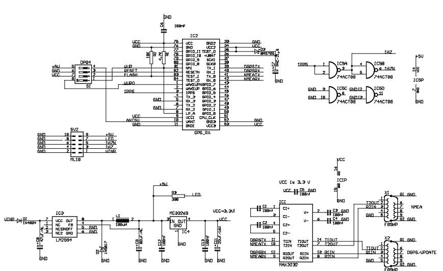 UBlox GPS receiver Board Signal_Processing Circuit Diagram