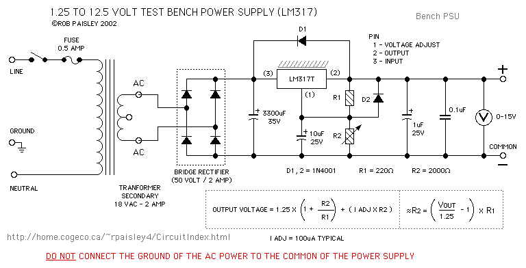 A Test Bench Power Supply Power Supply Circuit Circuit Diagram