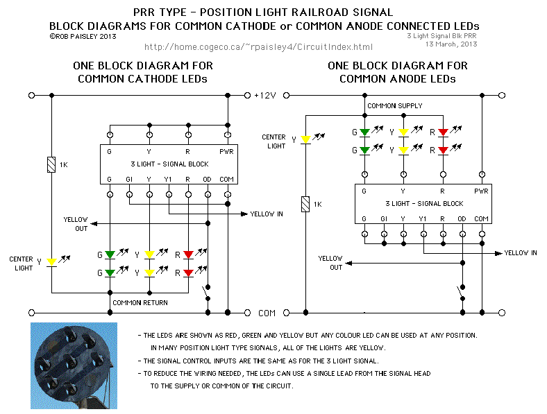 PRR Position Light Type Signals Signal_Processing Circuit Diagram