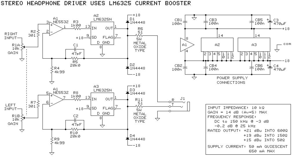 stereo headphone driver Control_Circuit Circuit Diagram