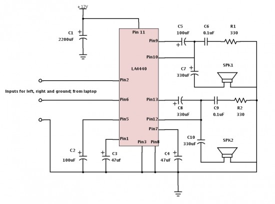 LA4440 Audio Amplifier - Amplifier_Circuit - Circuit Diagram - SeekIC.com