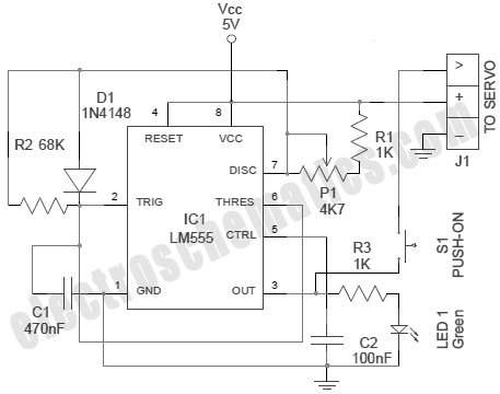 RC Servo Tester with 555 IC - Basic_Circuit - Circuit Diagram