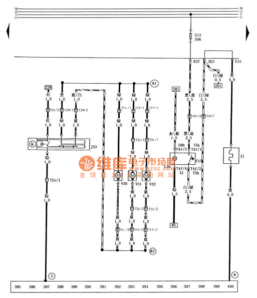 Santana 2000GSi car central control door locks, rear window defroster