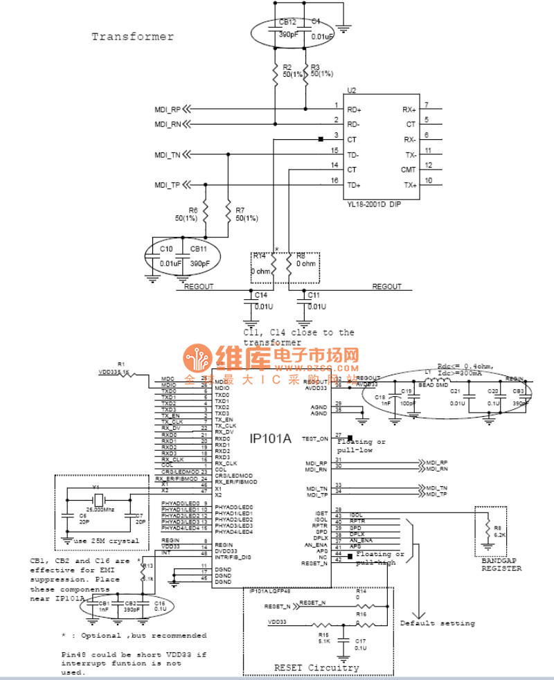 interface circuit diagram IP101 Network Basic_Circuit
