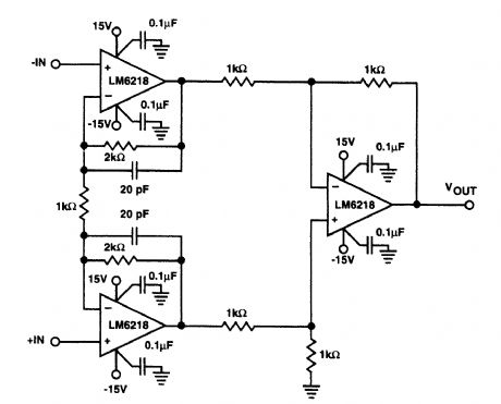 LM6218_HIGH_SPEED_INSTRUMENTATION_AMPLIFIER