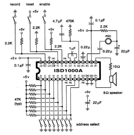 ISD_1000A_RECORD_PLAYBACK_CIRCUIT