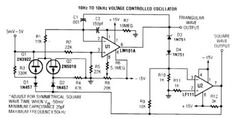 10_Hz_TO_10_kHz_VCO_WITH_SQUARE_AND_TRIANGLE_WAVE_OUTPUTS