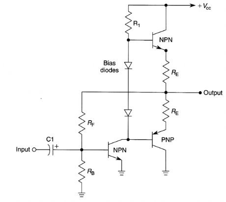 BASIC_COMPLEMENTARY_POWER_AMPLIFIER_CIRCUIT