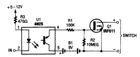 dc_CONTROLLED_SWITCH_USING_OPTOISOLATOR