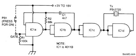 CONTINUOUS_TONE_2_kHz_BUZZER_WITH_BRIDGE_DRIVE，GATED_ON_BY_A_LOGIC_0