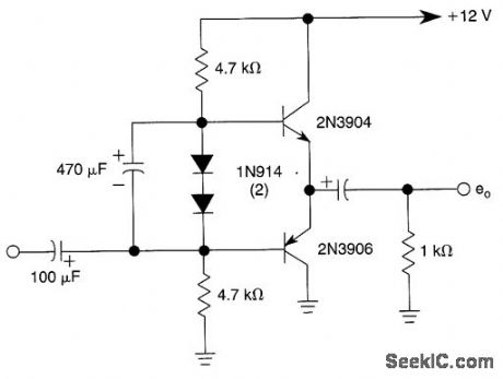 COMPLEMENTARY_OR_BILATERAL_ac_EMITTER_FOLLOWER_CIRCUIT