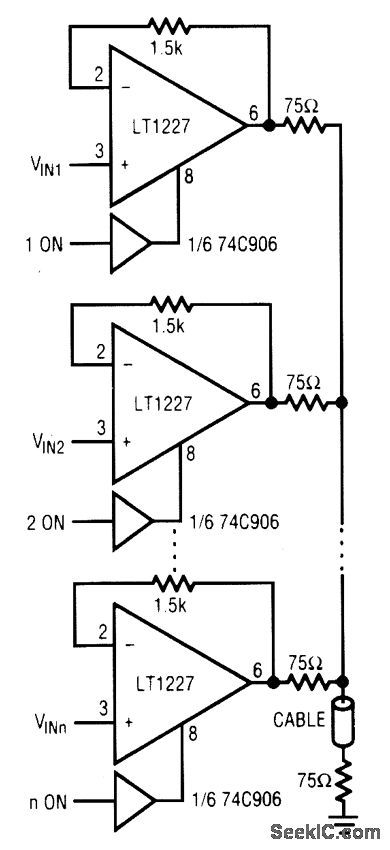 MULTIPLE_INPUT_VIDEO_MULTIPLEX_CABLE_DRIVER