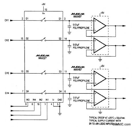 MICROPOWER_4_CHANNEL_SAMPLE_AND_HOLD_CIRCUIT